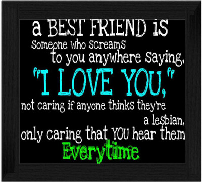 44% OFF on Ellicon B231 Best Friend Quotes Showpiece - 19.5 cm