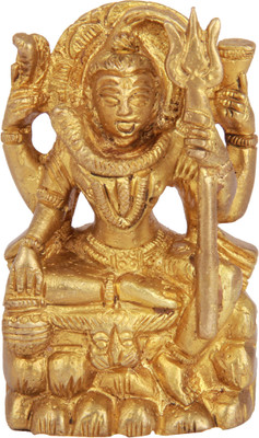 15% OFF on Adaa Brass - Lord Shiva Statue with Trishul Showpiece - 7.111999999999999 cm