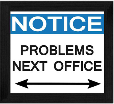 44% OFF on Ellicon B663 Problem Next Office Funny Frame Showpiece - 19.5 cm