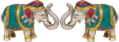 20% OFF on Exotic India Elephant Pair with Upraised Trunks Showpiece - 19.304 cm 20% OFF on Exotic India Elephant Pair with Upraised Trunks Showpiece - 19.304 cm