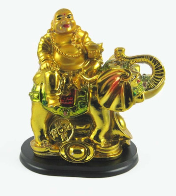 7% OFF on Eshoppee Laughing Buddha On A Elephant Showpiece - 12 cm 7% OFF on Eshoppee Laughing Buddha On A Elephant Showpiece - 12 cm