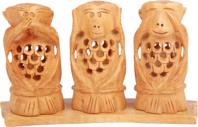 18% OFF on Adaa Whitewood - 3 Monkeys Jali Cut (Height - 3 Inches) Showpiece - 8.128 cm 18% OFF on Adaa Whitewood - 3 Monkeys Jali Cut (Height - 3 Inches) Showpiece - 8.128 cm