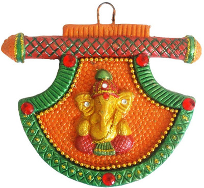 12% OFF on Karukraft Wall Hanging Fan Shape Multicolour Ganesha Idol Showpiece - 5 cm 12% OFF on Karukraft Wall Hanging Fan Shape Multicolour Ganesha Idol Showpiece - 5 cm