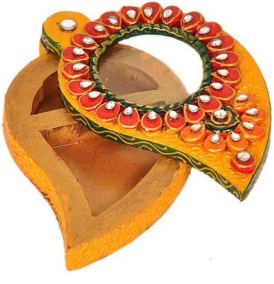 70% OFF on Little India Unique Kundan Meenakari Mango Design Container 250 Showpiece - 5 cm 70% OFF on Little India Unique Kundan Meenakari Mango Design Container 250 Showpiece - 5 cm