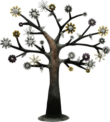 9% OFF on Kakori Handcrafted Jewellery Tree in Black and Silver Colors Showpiece - 46 cm
