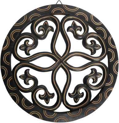 33% OFF on Pindia Wooden Fancy Circular Designer Handmade Home Wall Hanging Decor Panel Showpiece - 27.9 cm