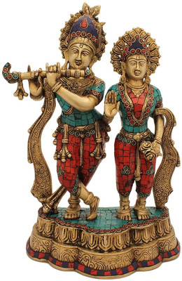 StatueStudio Radha Krishna On Base Stone Showpiece - 38.1 cm StatueStudio Radha Krishna On Base Stone Showpiece - 38.1 cm