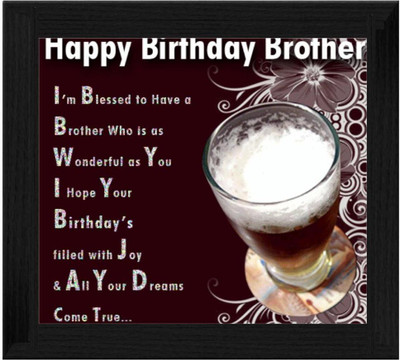 44% OFF on Ellicon B441 Happy Birthday Brother Showpiece - 19.5 cm