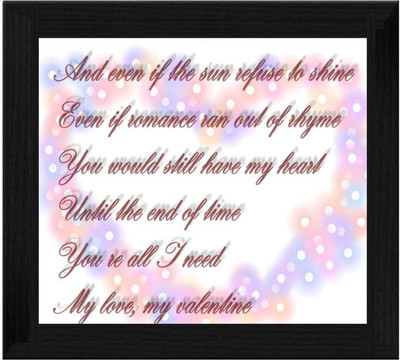 44% OFF on Ellicon B183 My Love Quote Showpiece - 19.5 cm