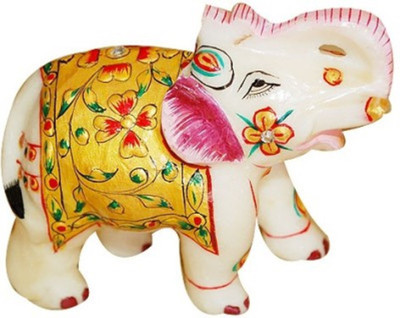 32% OFF on Anshul fashion Marble Meenakari Elephant Showpiece - 8.89 cm