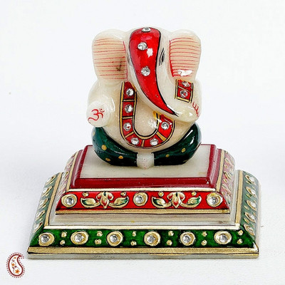 15% OFF on Aapno Rajasthan 1pc Marble Pedestal Siddhi Vinayak Showpiece - 10.16 cm 15% OFF on Aapno Rajasthan 1pc Marble Pedestal Siddhi Vinayak Showpiece - 10.16 cm