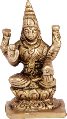 10% OFF on Adaa Brass - Laxmi Statue Sitting on Lotus Flower Showpiece - 5.588000000000001 cm 10% OFF on Adaa Brass - Laxmi Statue Sitting on Lotus Flower Showpiece - 5.588000000000001 cm