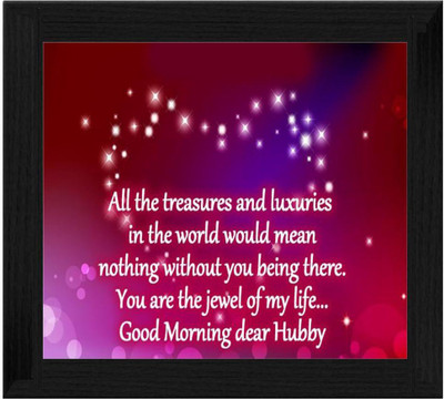 44% OFF on Ellicon B592 Love Quotes For A Good Husband Showpiece - 19.5 cm