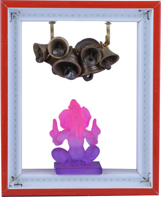 23% OFF on The Nodding Head Frame Temple Resin Ganesh Showpiece - 14 cm