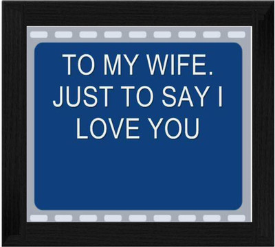 44% OFF on Ellicon B608 I Love My Wife Quotes Showpiece - 19.5 cm