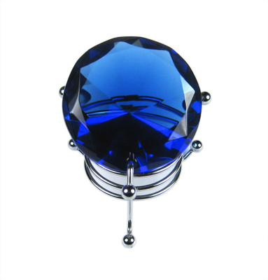 31% OFF on Eshoppee Feng Shui Blue Crystal Diamond 55mm With Stand For Remove Outside Negetive Energy Showpiece - 5 cm