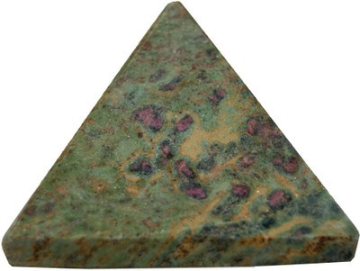 61% OFF on Divya Mantra Divya Metaphysical Crystal Chakra Pyramid in Ruby Zeofite Showpiece - 4 cm