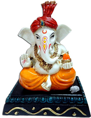 50% OFF on Anant Pagdi Maharaja Ganesha Idol Showpiece  -  14 cm