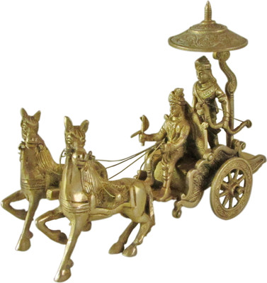 Galaxy Brass Krishna Arjun Rath Showpiece - 15.24 cm Galaxy Brass Krishna Arjun Rath Showpiece - 15.24 cm