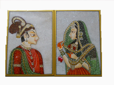 47% OFF on JaipurCrafts Rajasthani Bani-Thani Marble Painting Showpiece - 17.78 cm 47% OFF on JaipurCrafts Rajasthani Bani-Thani Marble Painting Showpiece - 17.78 cm