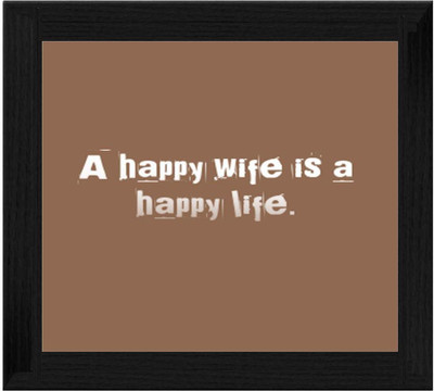 44% OFF on Ellicon B613 Quotes A Happy Wife Showpiece - 19.5 cm