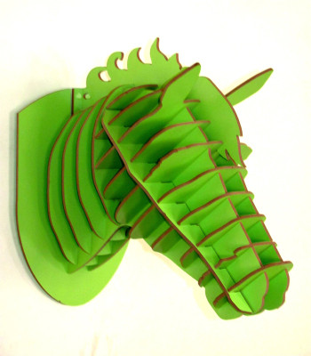 50% OFF on Panache Animal Head AH009-Green2 Showpiece - 80 cm