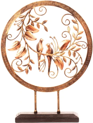 19% OFF on RDBH Metal Love Birds Wall Painting Showpiece - 18 cm