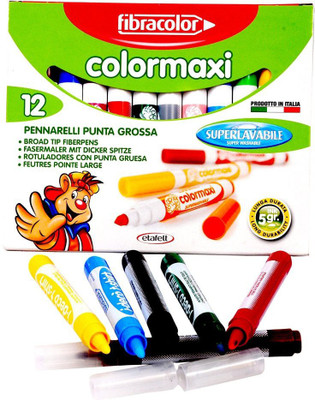 Fibracolor Color Maxi Fine Nib Sketch Pens With Washable Ink (Set Of 1, Multicolor)
