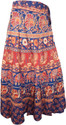 Indiatrendzs Animal Print Women's Tiered Skirt: Skirt