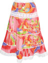 Indiatrendzs Floral Print Women's Regular Multicolor Skirt