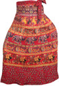 Indiatrendzs Printed Women's Wrap Around Skirt: Skirt