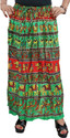 Indiatrendzs Animal Print Women's A-line Green Skirt