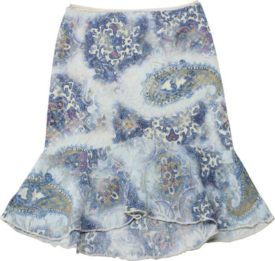 Romano Printed Girl's A-line Skirt