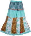 Indiatrendzs Printed Women's Broomstick Skirt: Skirt
