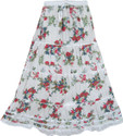 Indiatrendzs Floral Print Women's A-line Skirt: Skirt
