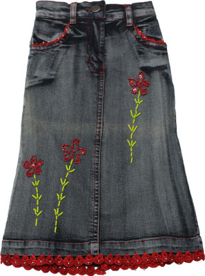 Romano Printed Girl's A-line Skirt