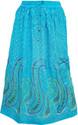 Indiatrendzs Embellished Women's A-line Light Blue Skirt