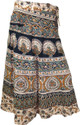 Indiatrendzs Floral Print Women's Wrap Around Skirt: Skirt