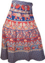 Indiatrendzs Animal Print, Floral Print Women's Wrap Around Skirt: Skirt