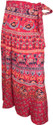 Indiatrendzs Floral Print Women's Wrap Around Skirt: Skirt