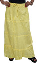 Indiatrendzs Solid Women's A-line Yellow Skirt