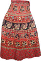 Indiatrendzs Animal Print Women's Tiered Skirt: Skirt