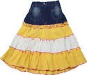 Romano Printed Girl's A-line Skirt