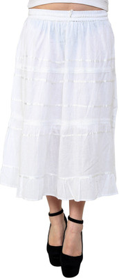 50% OFF on Rvestir Solid Girl's A-line Skirt