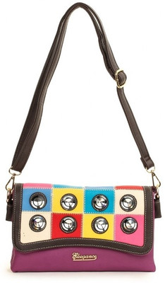 Eleegance Women Casual Purple PU Sling Bag Eleegance Women Casual Purple PU Sling Bag