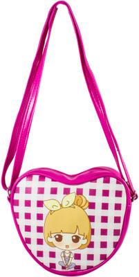 Heels & Handles Women Pink Leatherette, PU Sling Bag
