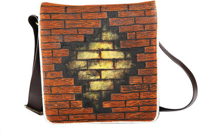 8% OFF on Rang Rage Men Casual Brown Canvas Sling Bag