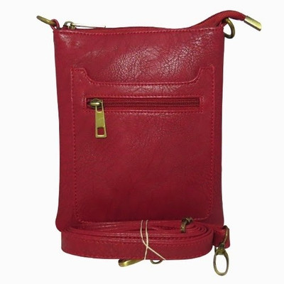 9% OFF on Chimera Leather Men, Women Casual, Formal Red Leatherette Sling Bag