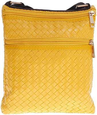 Lino Perros Women Casual Yellow PU Sling Bag
