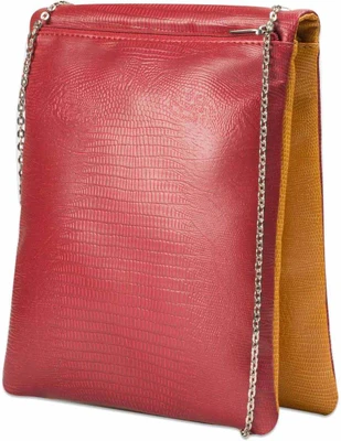67% OFF on DHC Women Casual Red, Yellow PU Sling Bag